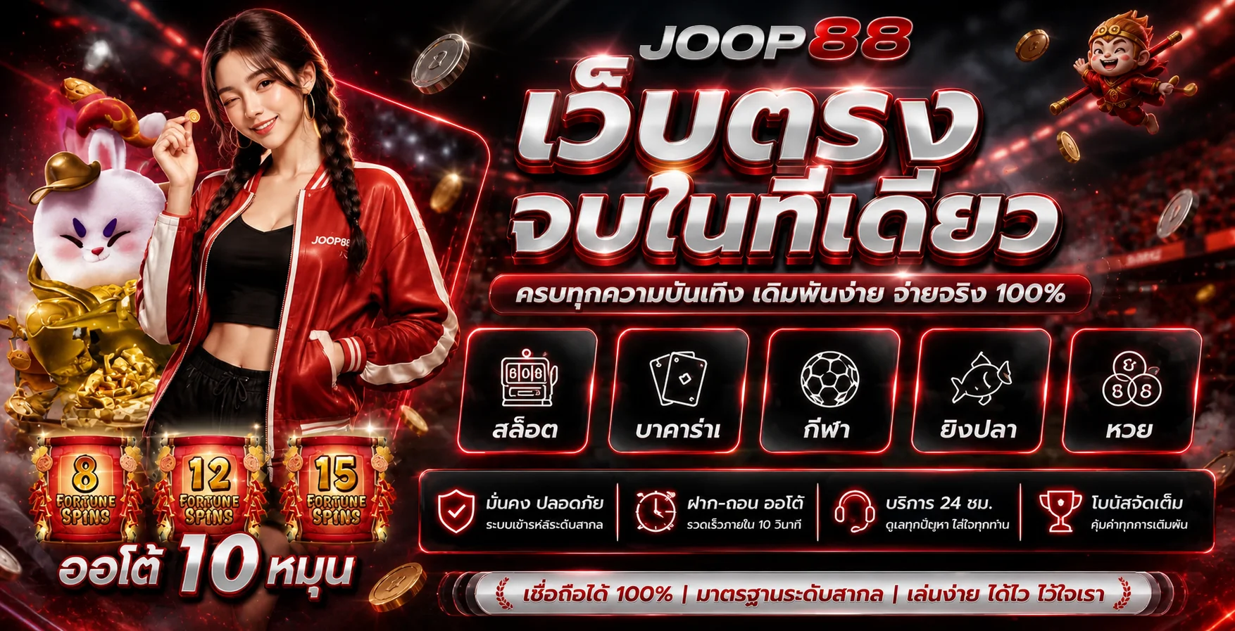หมวดบริการ JOOP88 ครบสำหรับมือถือ